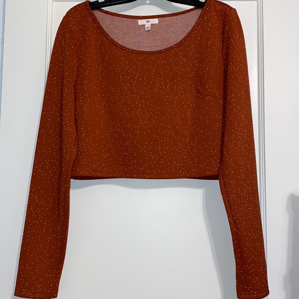 BP Long Sleeve Crop Top Size Large